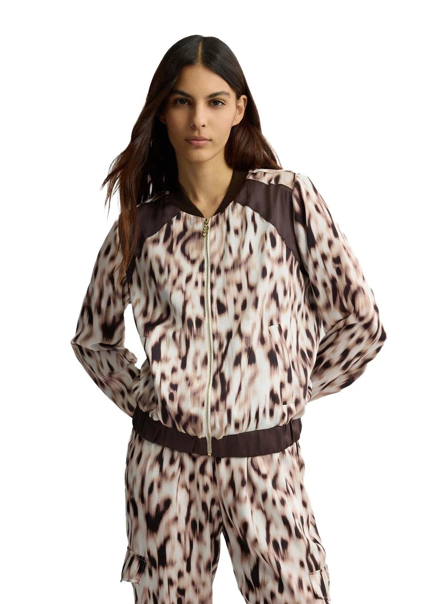 Printed satin bomber jacket Gallery