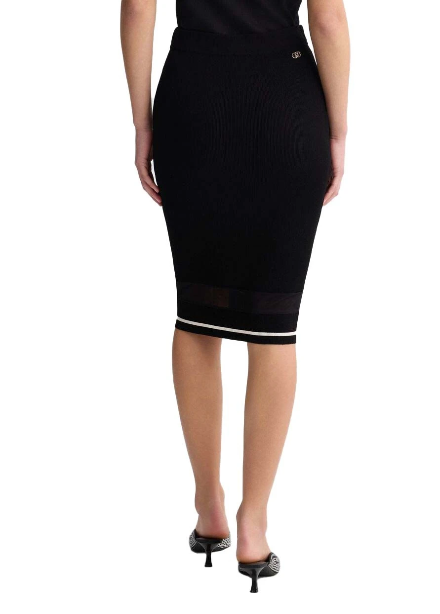 Viscose-blend knit midi skirt Gallery