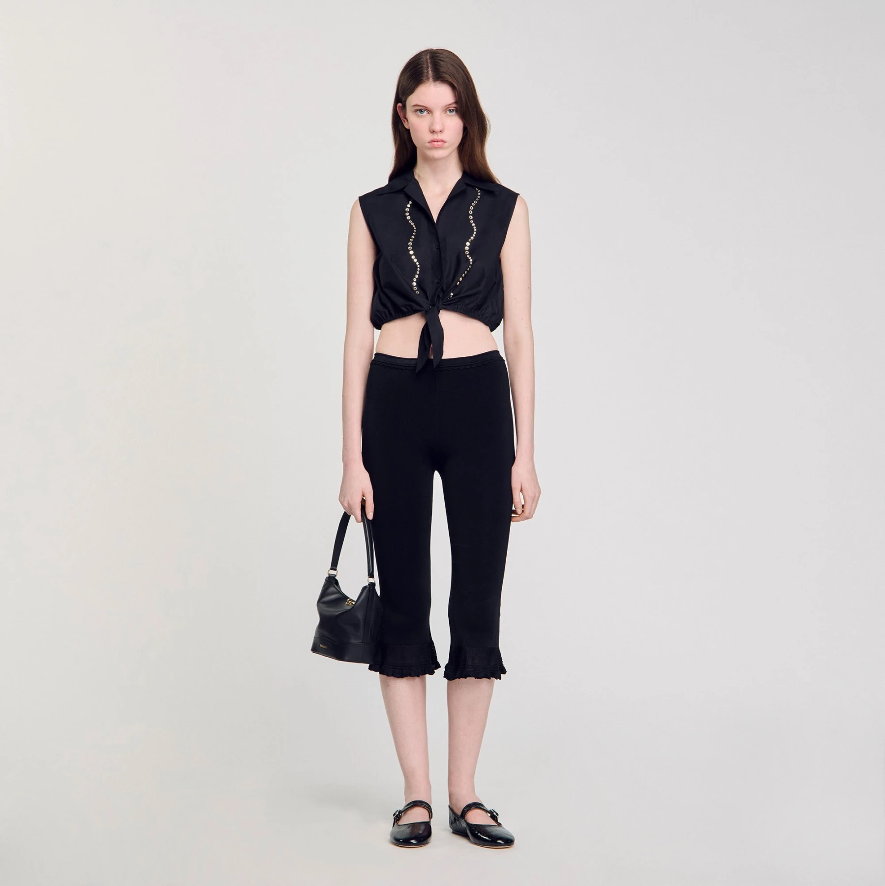Rhinstone Cropped shirt Gallery