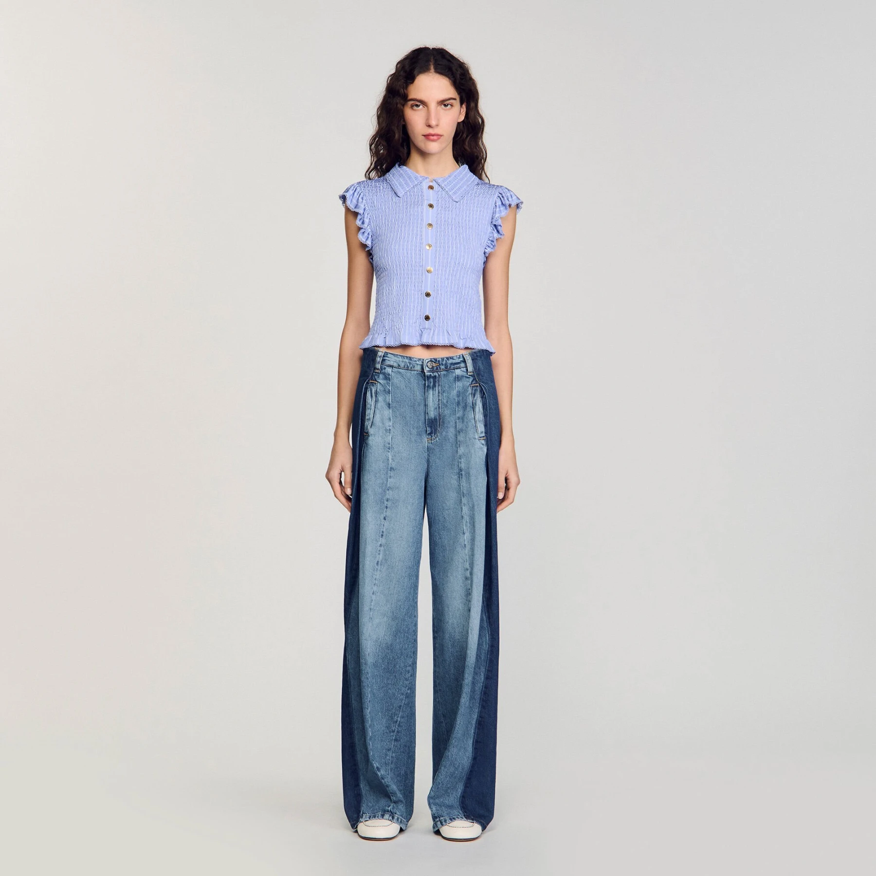 Striped Smocked T-shirt Gallery