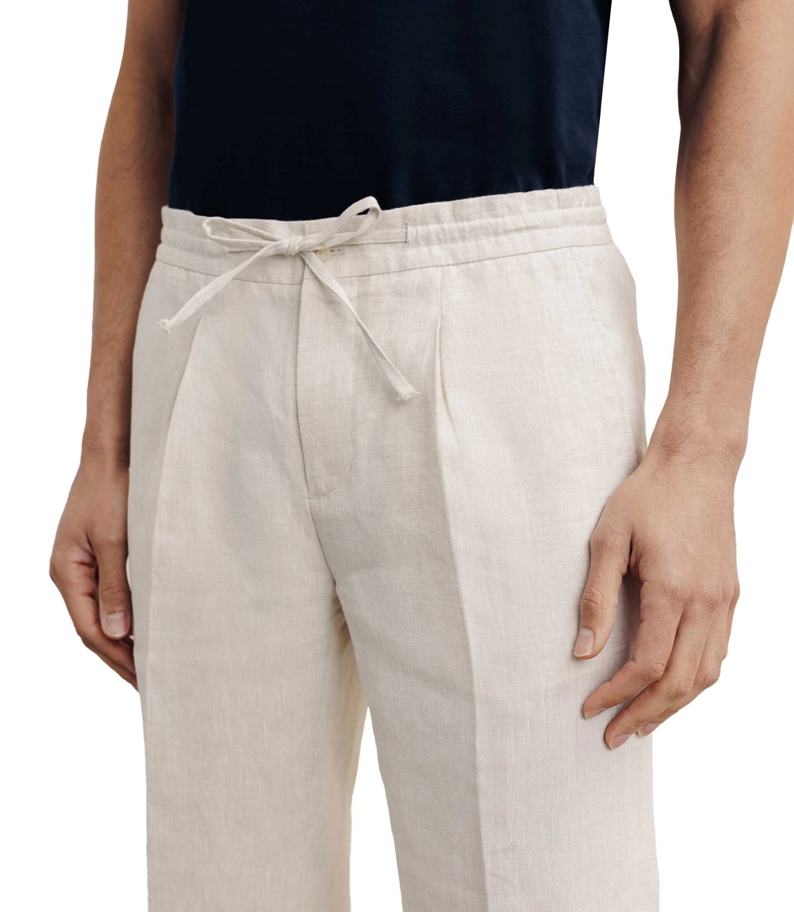  Relaxed Fit Pleated Linen Trousers Gallery