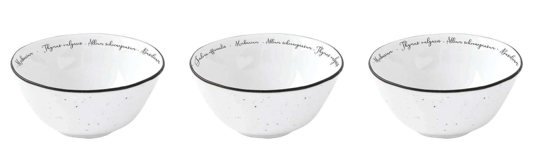 Set 3 porcelain bowls Ø 10 cm in color box HERBARIUM Gallery