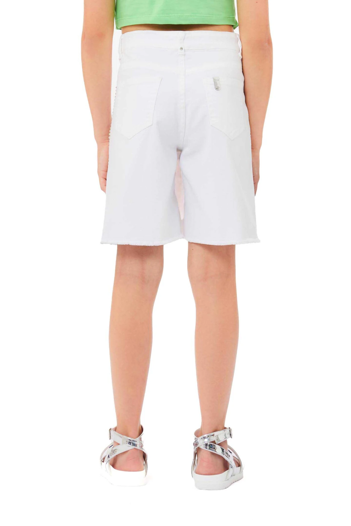 Cotton Bermuda shorts with Rhinstones Gallery