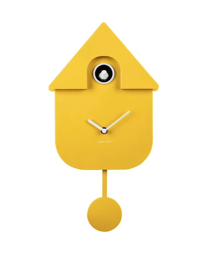 Wall clock Modern Cuckoo ABS bright yellow Gallery