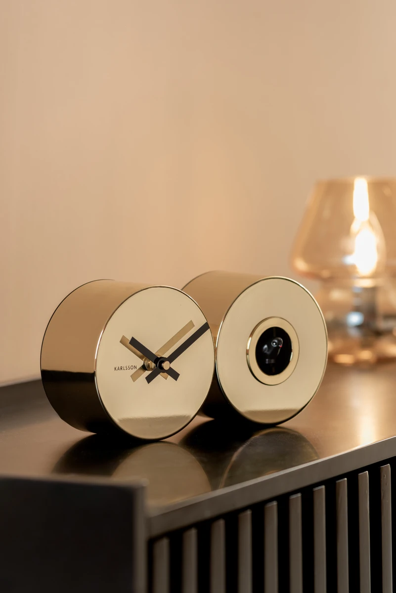 Wall clock Duo Cuckoo gold plated Gallery