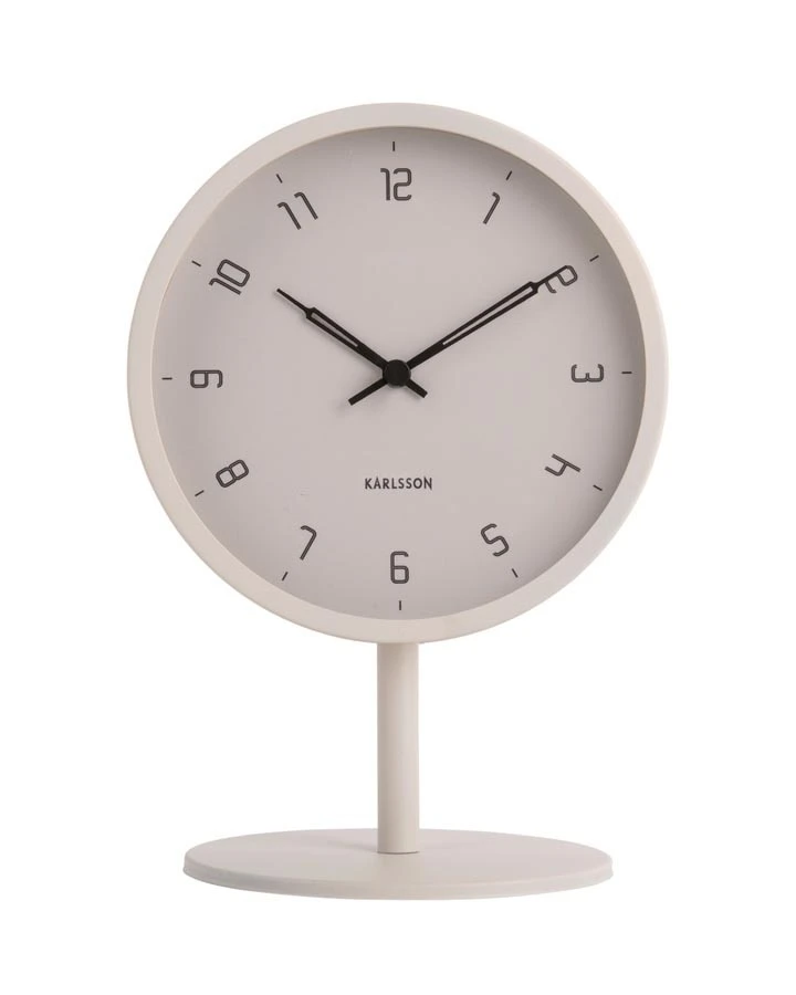 Table clock Stark iron matt warm grey Gallery