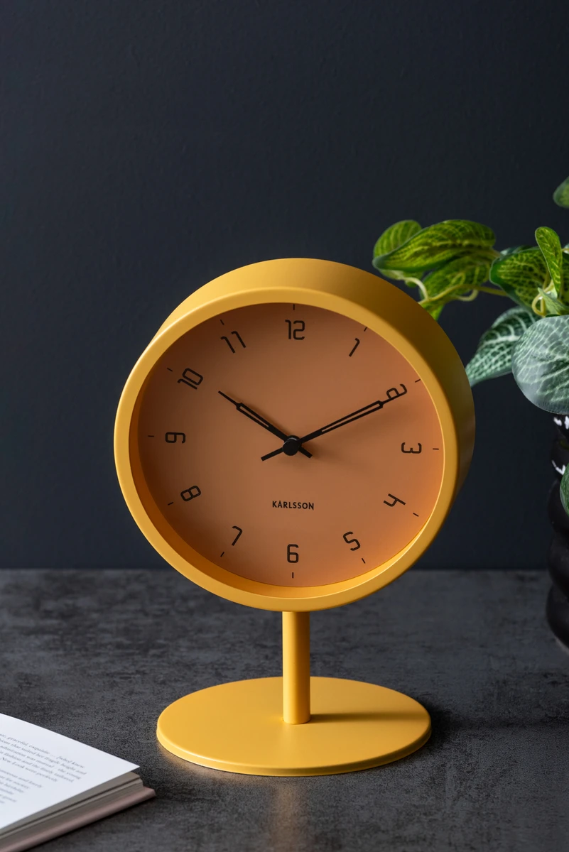 Table clock Stark iron matt honey yellow Gallery