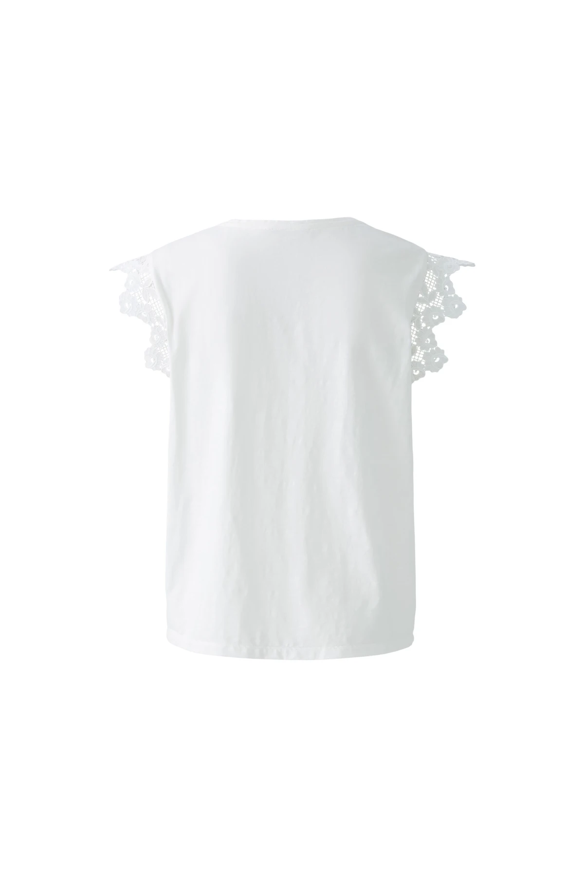 Sleeveless Top with Lace Detail Shoulders Gallery
