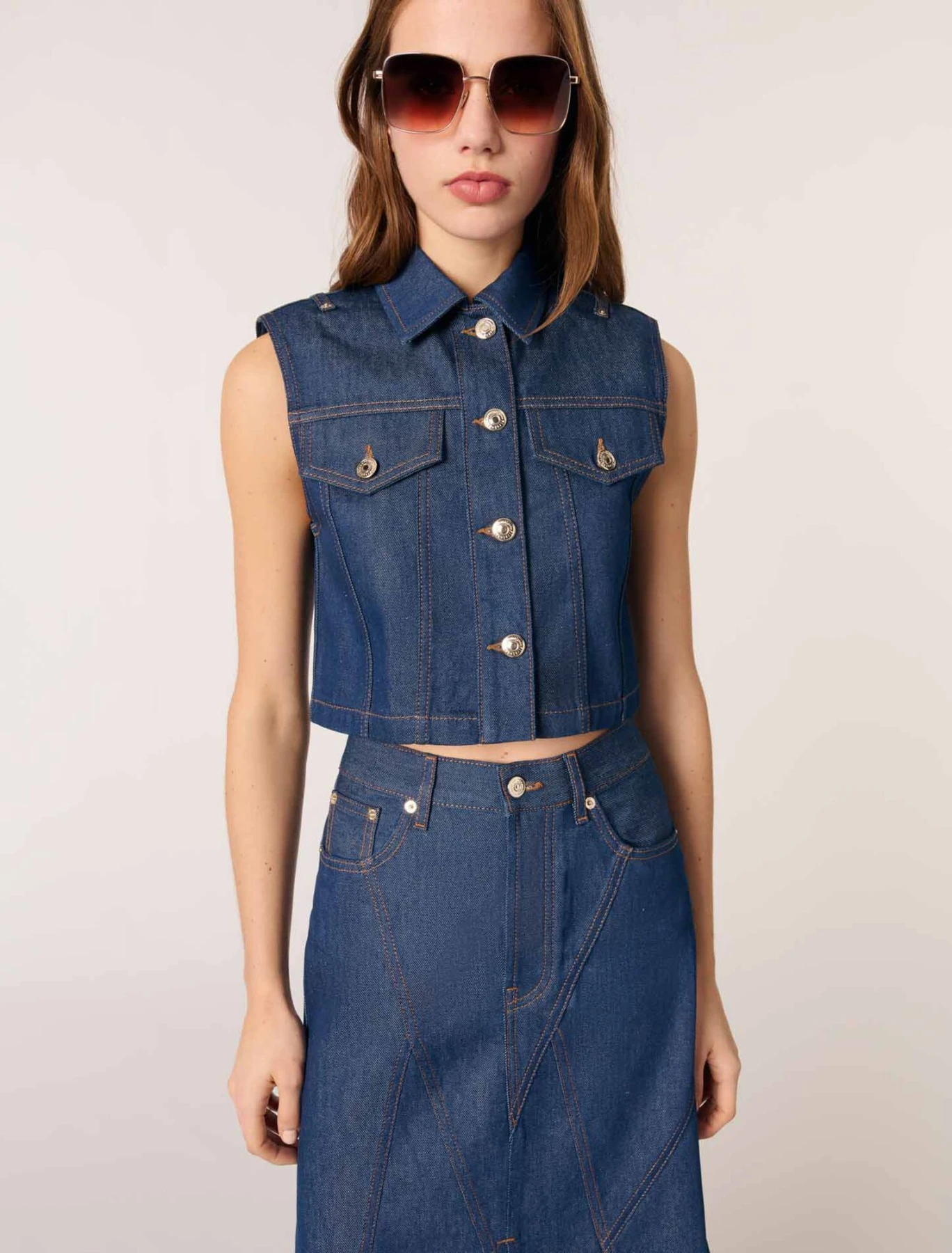 Denim cropped jacket Gallery