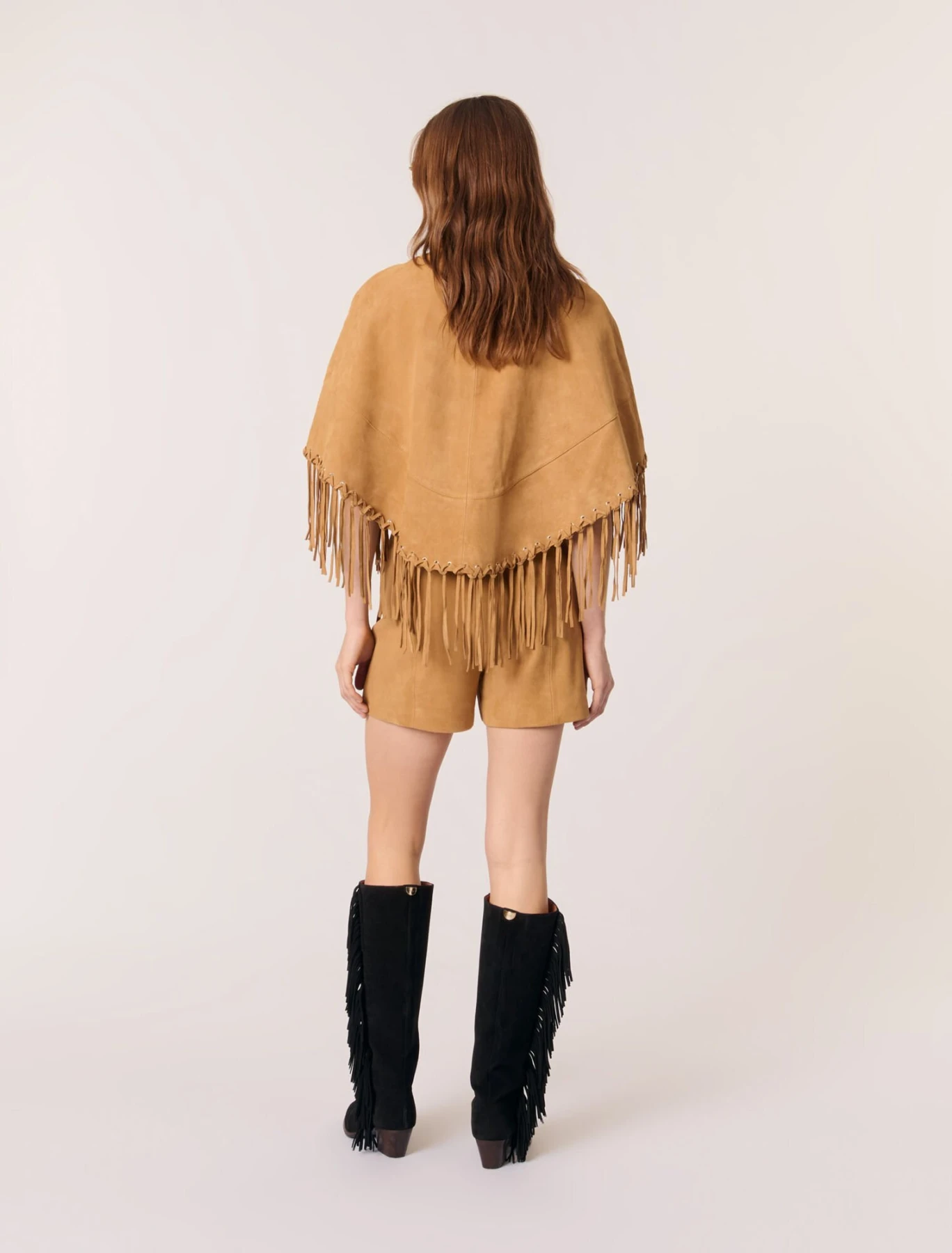 Short nubuck fringed coat Gallery