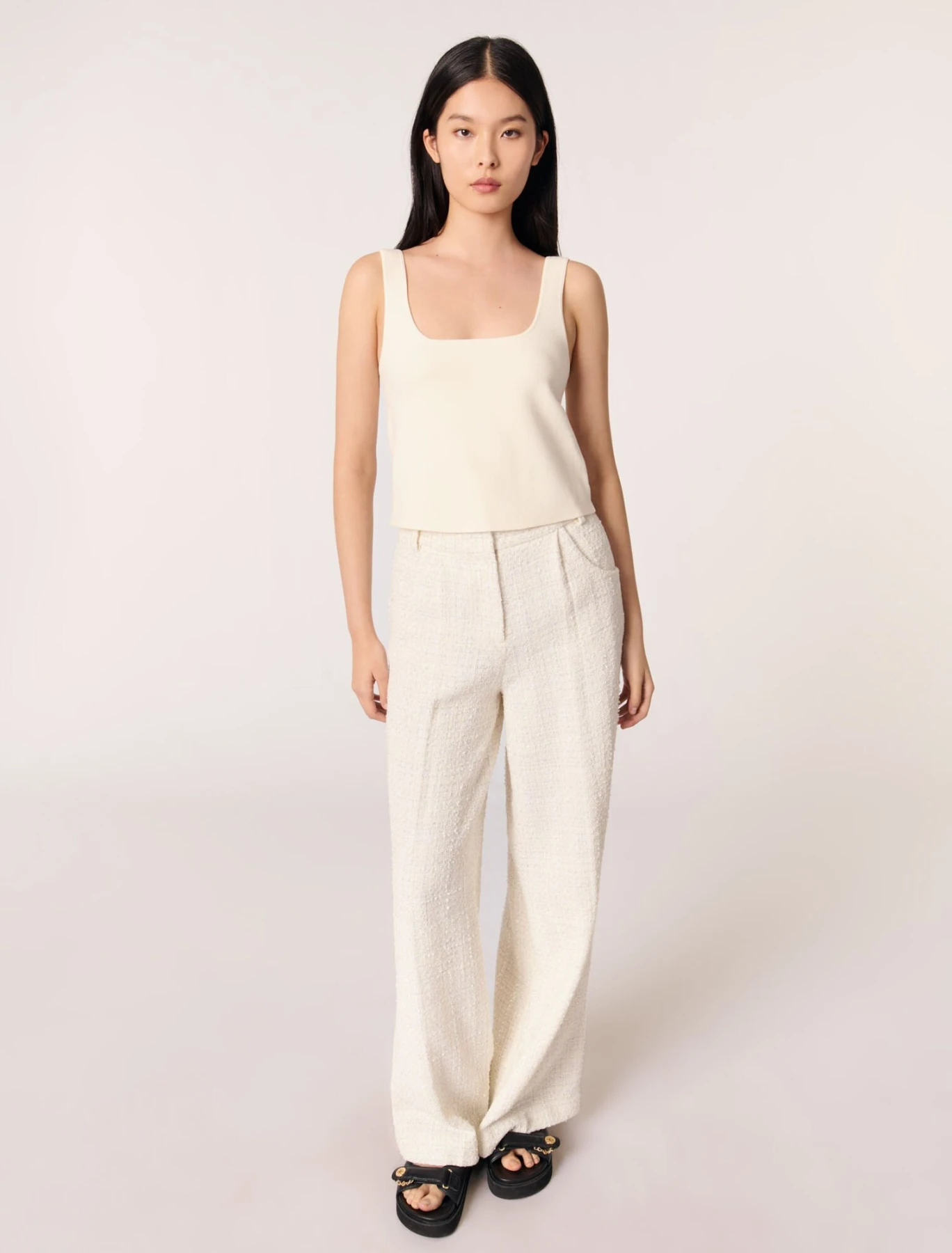 Wide-leg Tweed Trousers Gallery