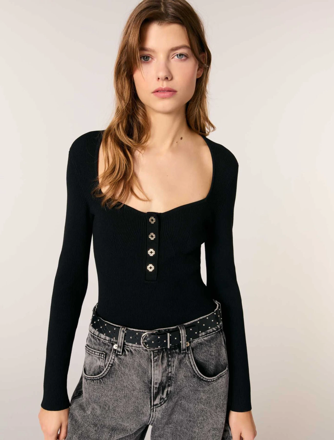 Low-neck Rib Knit Jumper Gallery