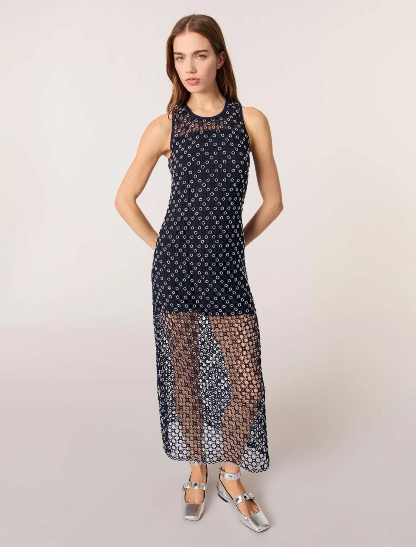 Beaded crochet maxi dress Gallery