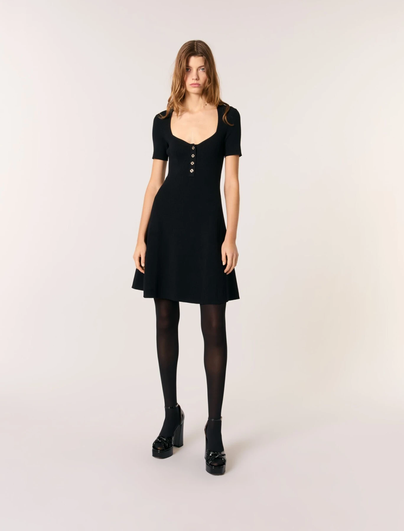Rib Knit Short Dress Gallery