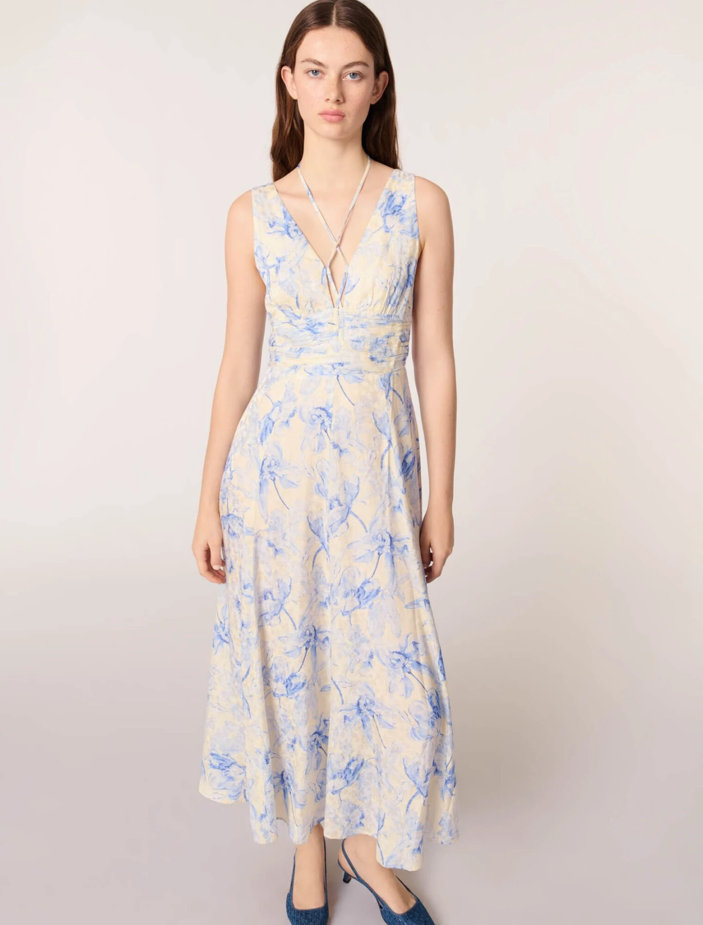 Patterned maxi dress with lacing Gallery