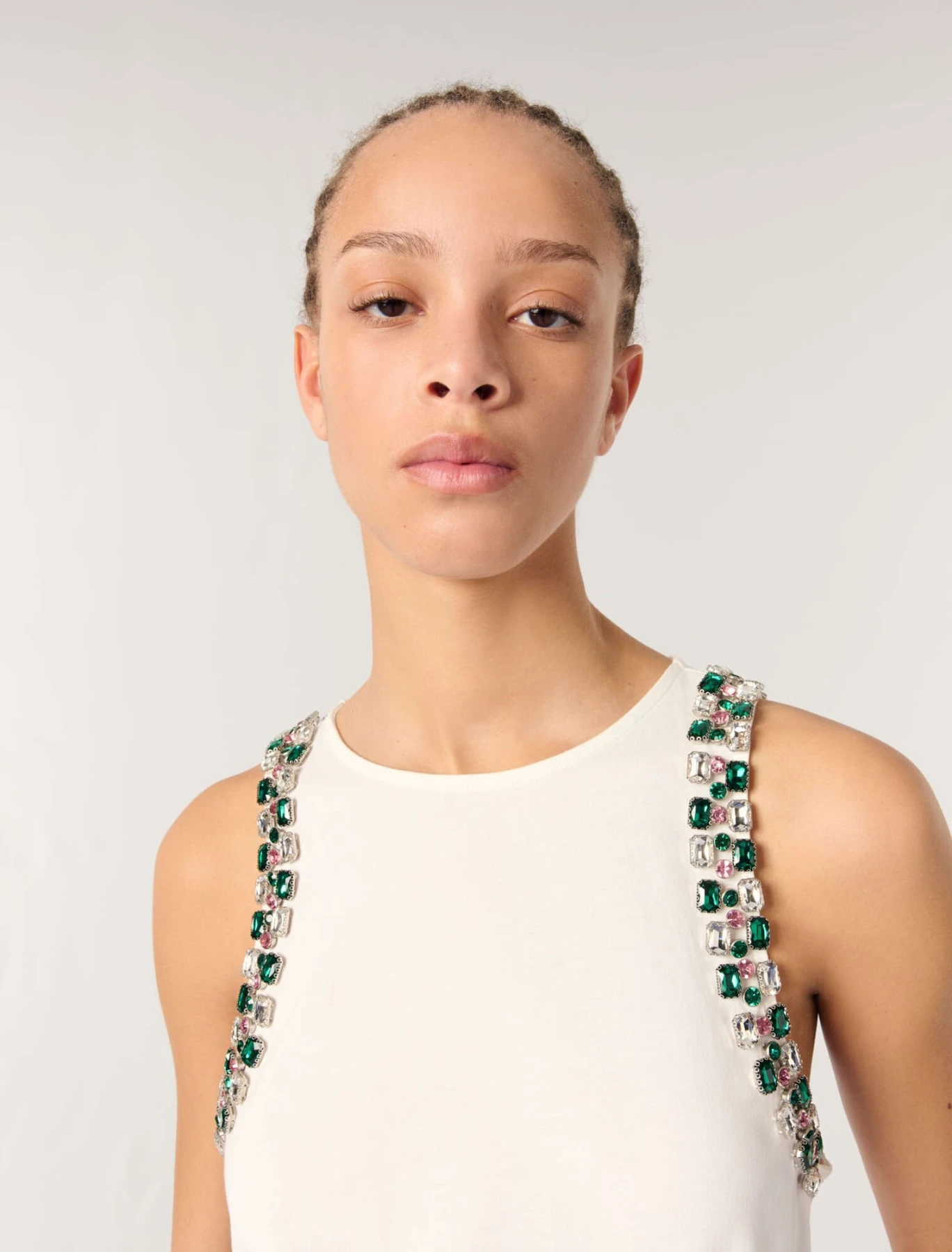 Rhinestone vest top Gallery