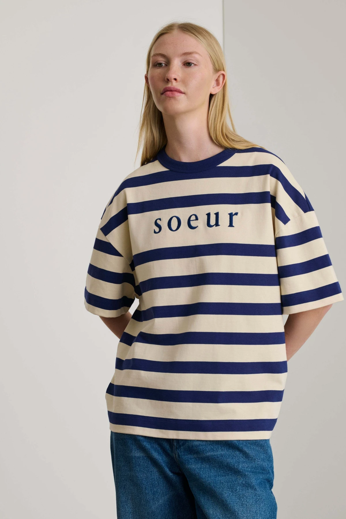 Loose fit Short sleeves striped T-shirt Gallery