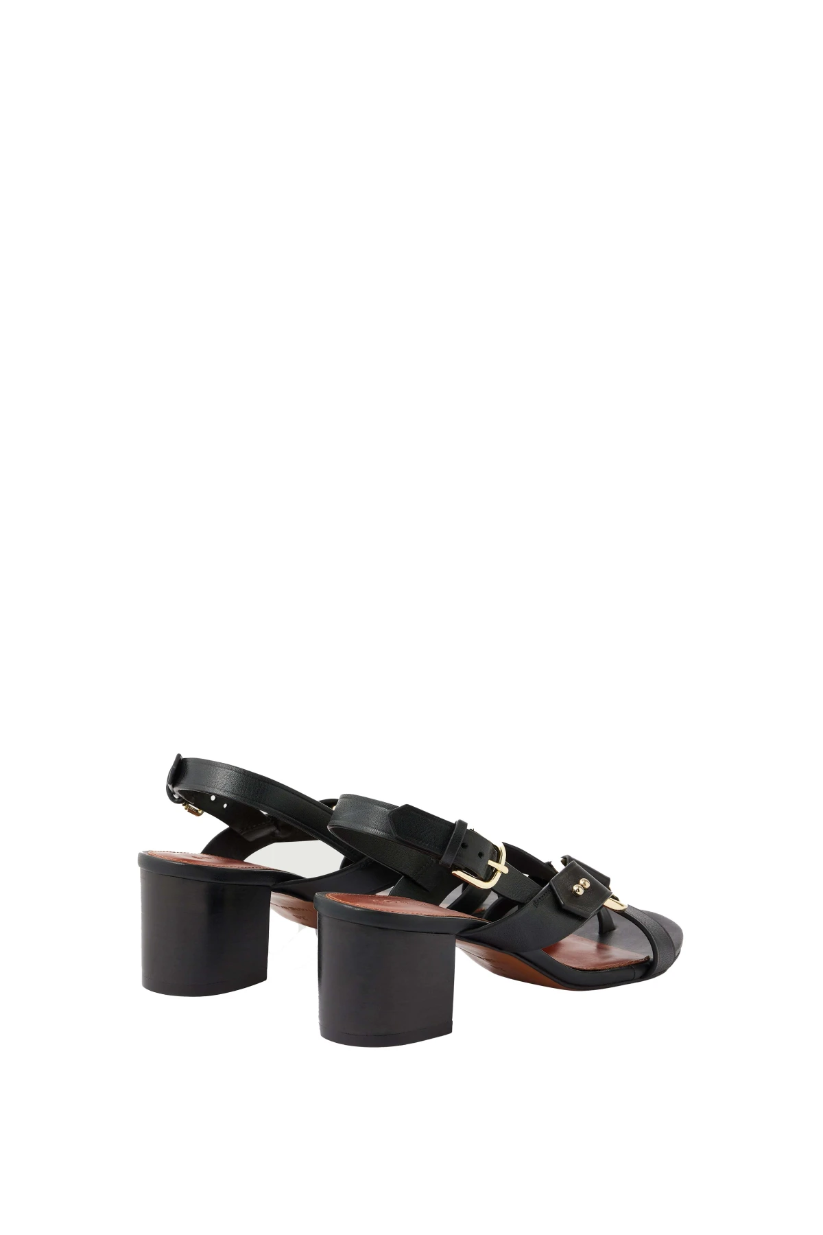 block heel leather sandals Gallery