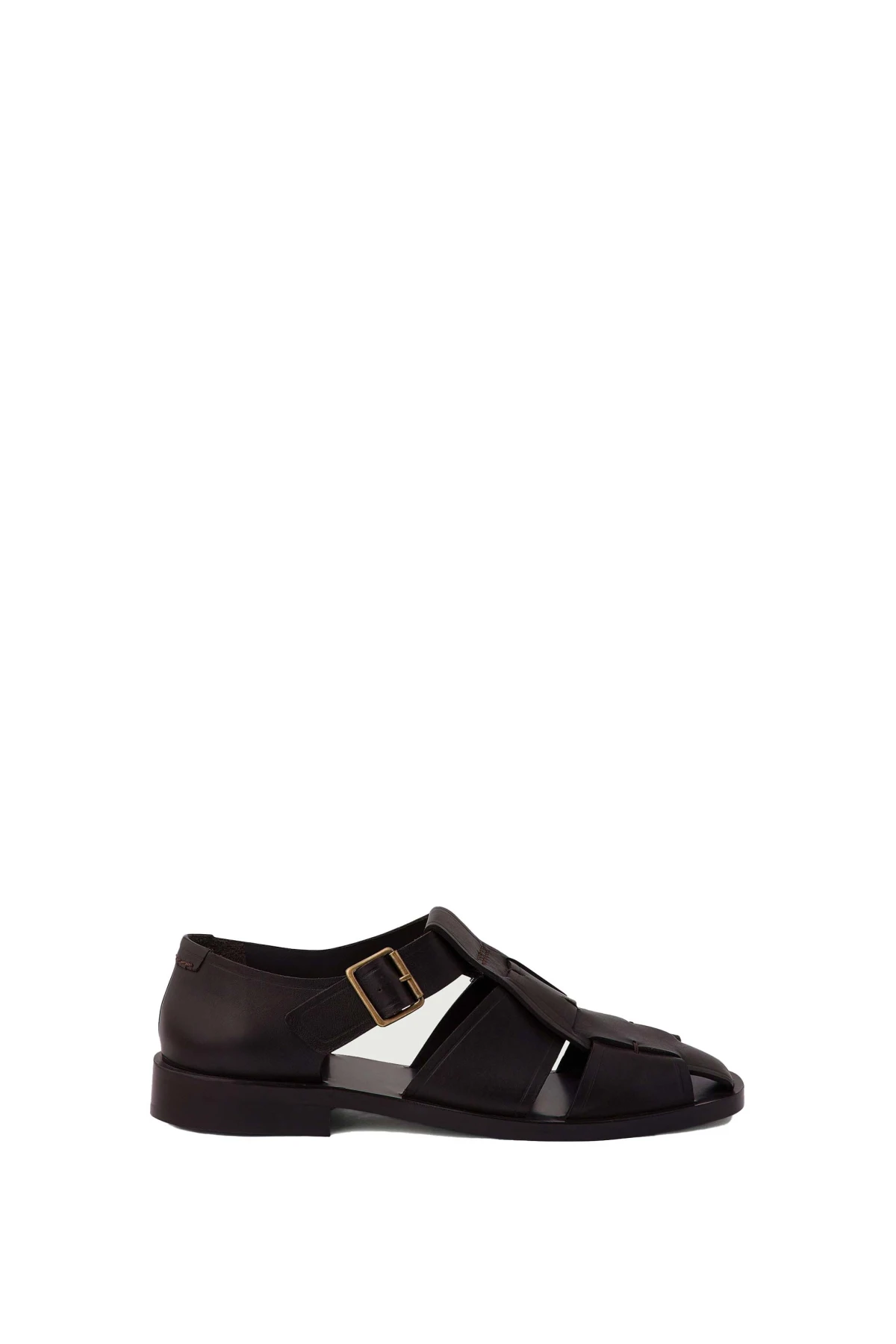 Leather Sandal with strap and gold buckle Gallery