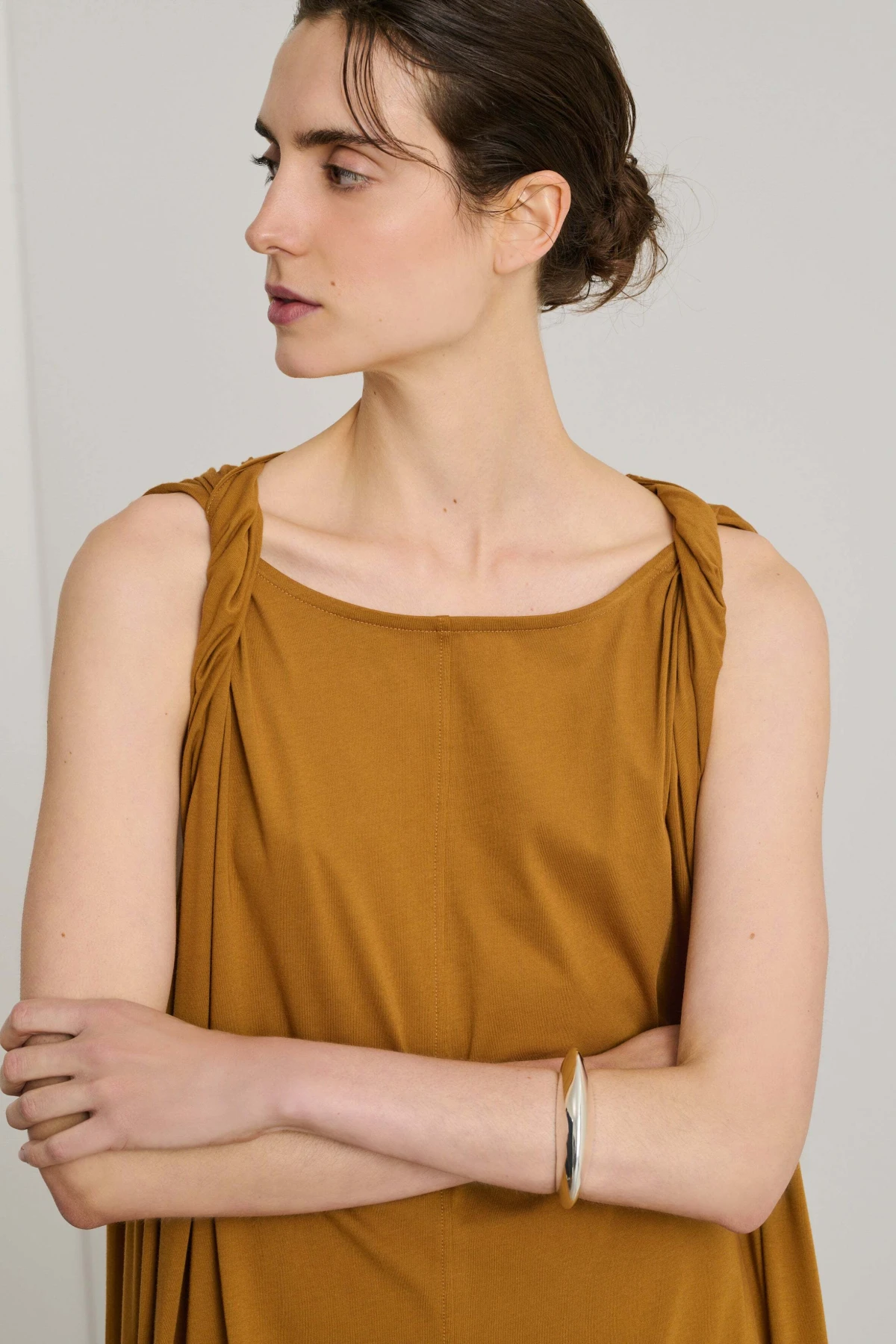 Sleeveless draped maxi dress Gallery
