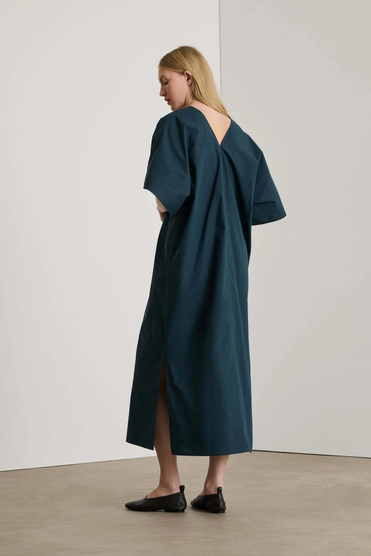Slate organic cotton poplin dress Gallery
