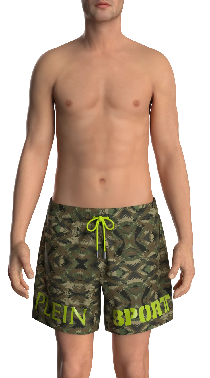  swim shorts with a patterned design Gallery