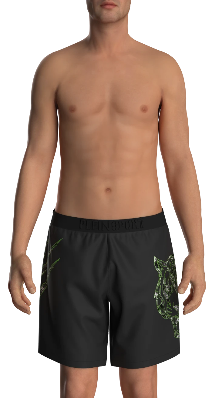 Regular Fit Swimshort with tiger print Gallery