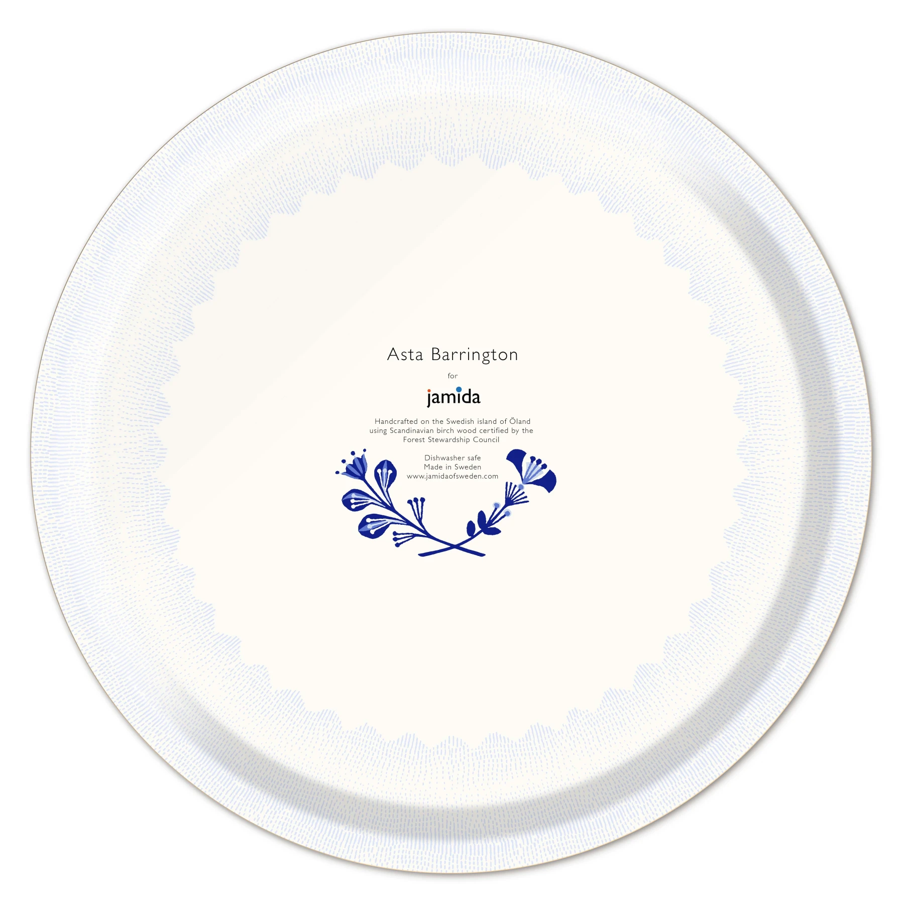Tray Ø 39cm Folk Flower Gallery