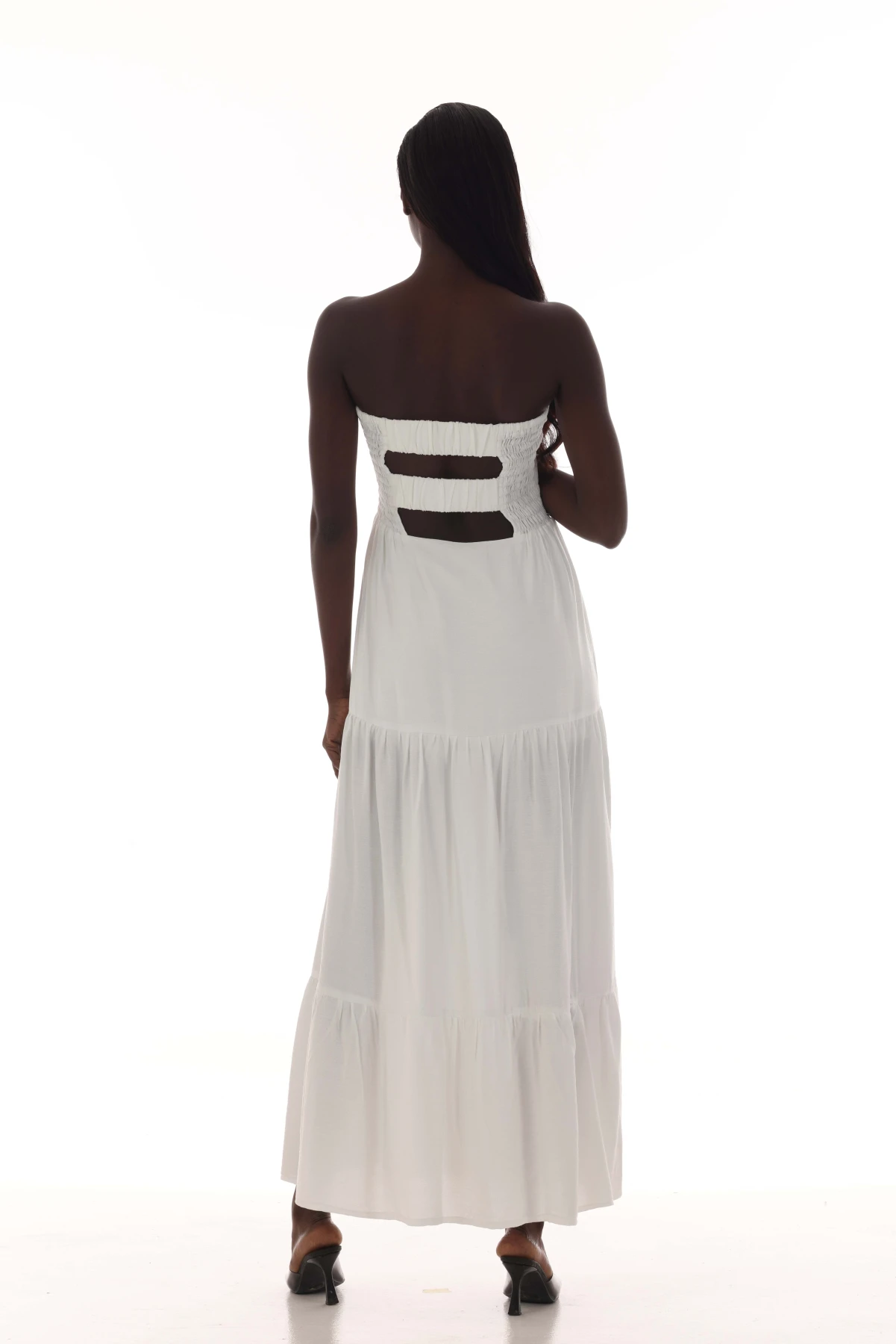 Strapless tiered maxi dress Gallery