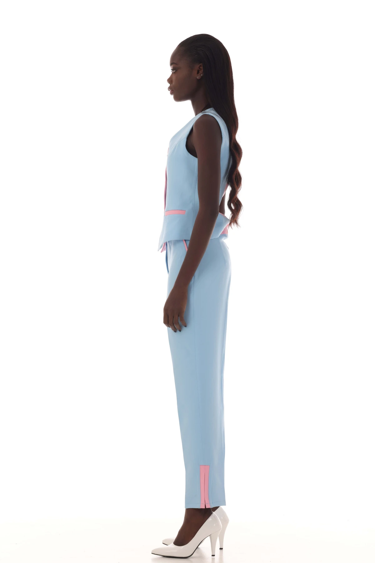 Tailored sleeveless vest and pant set Gallery