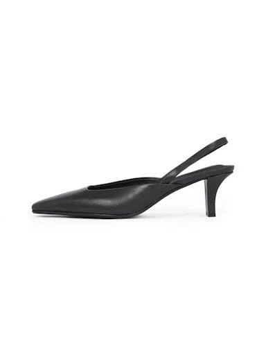 Leather Heeled Mule Pumps Gallery