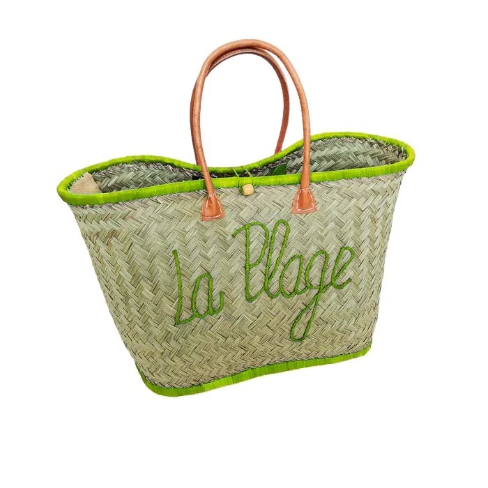 "La Plage" Hand-Woven Straw Beach Tote Bag Gallery