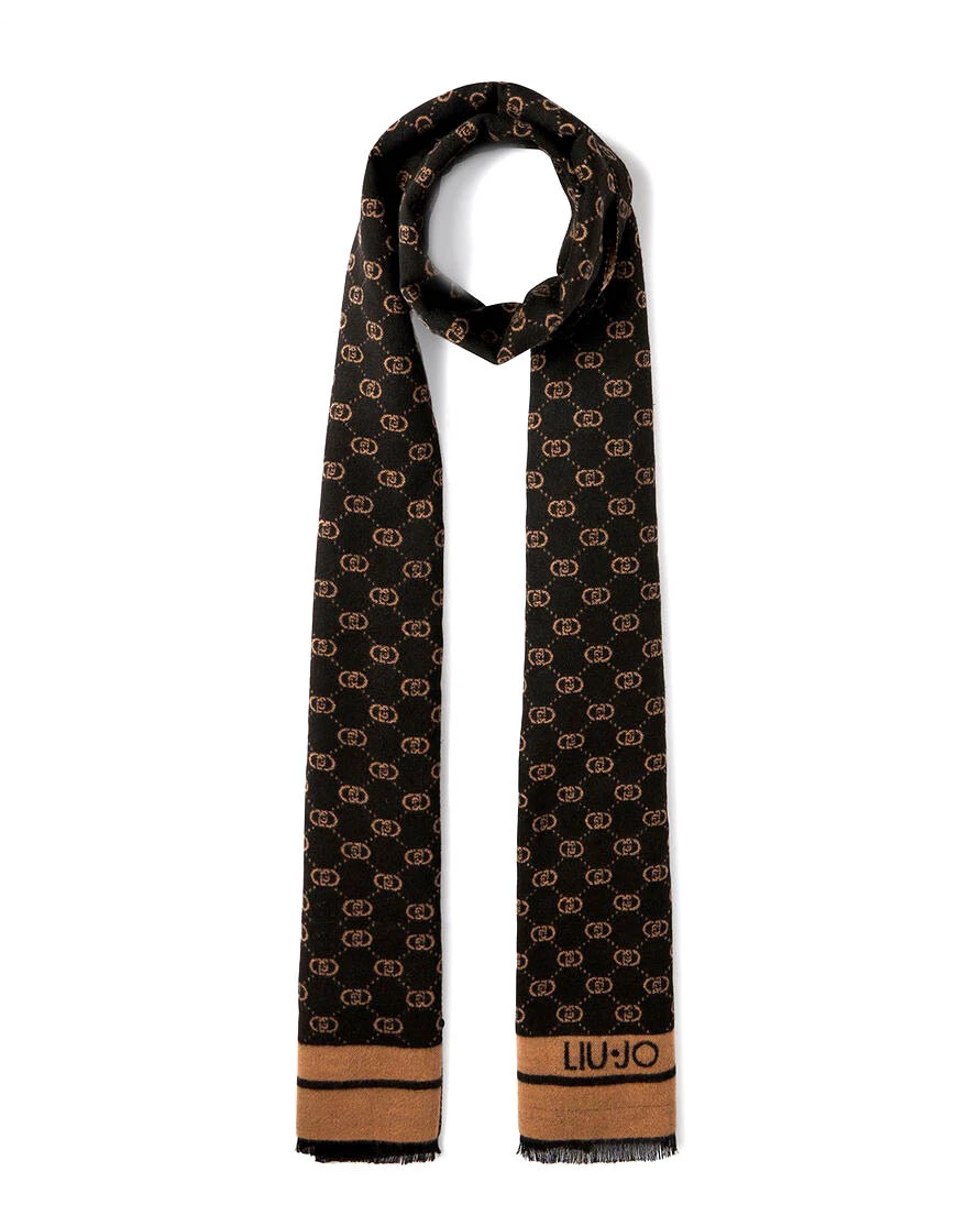 Jacquard Scarf with logo Gallery