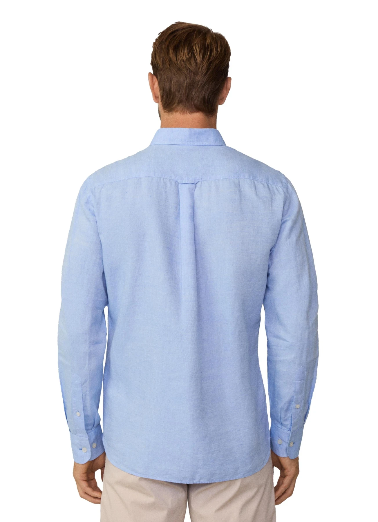 Classic Fit Linen Madras Trim Shirt Gallery