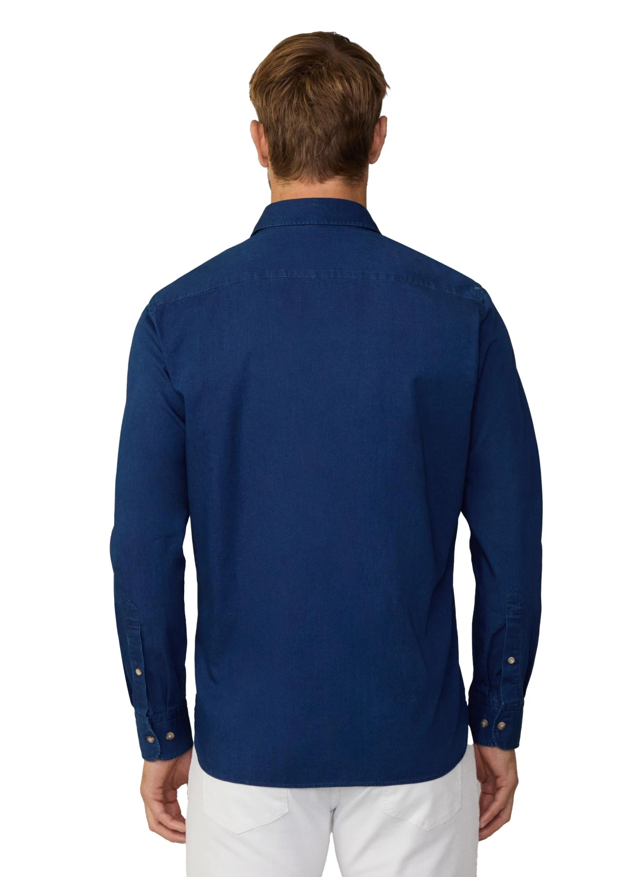 Tailored Fit Dark Wash Denim Shirt Gallery