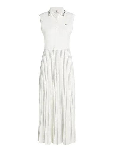 Sporty Pleated Sleeveless Polo Dress Gallery