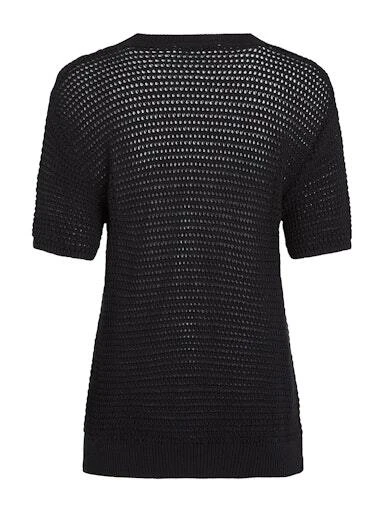 Pointelle Crochet  Crew Neck Short Sleeve Jumper Gallery