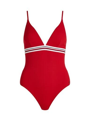 Triangle One Piece Swimsuit With Removable Pads Gallery