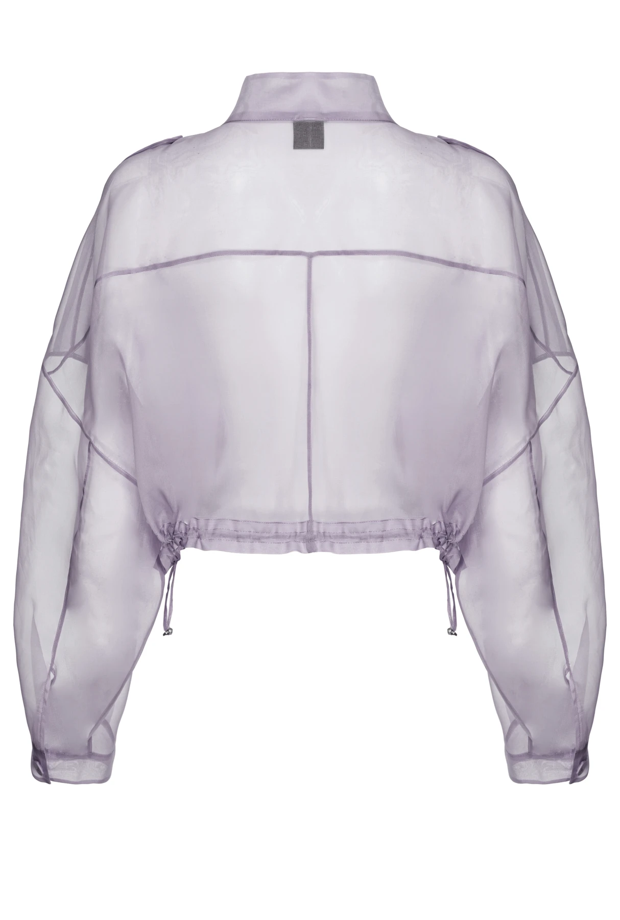 Small cropped jacket in sheer silk organza Gallery