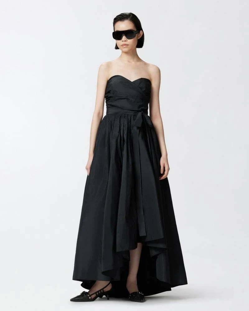 Sleeveless midi dress in taffeta Gallery