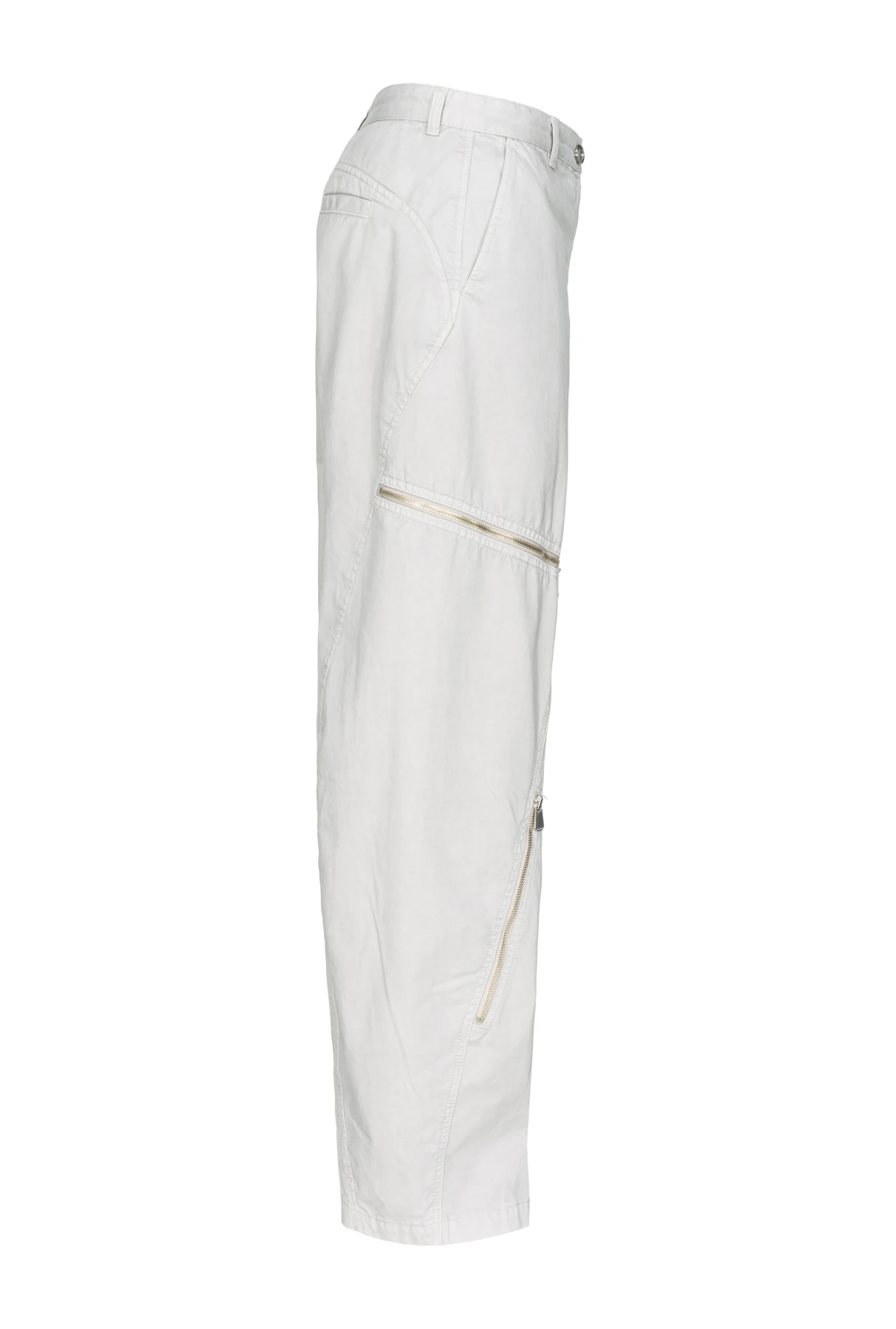 
Wide-leg cotton trousers with zip Gallery