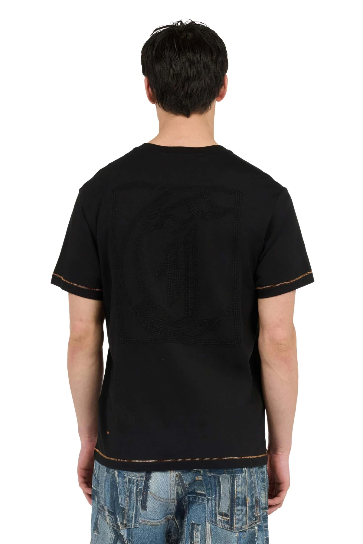 Short Sleeve T-Shirt With JC Monogram And Contrasting Topstitching Gallery