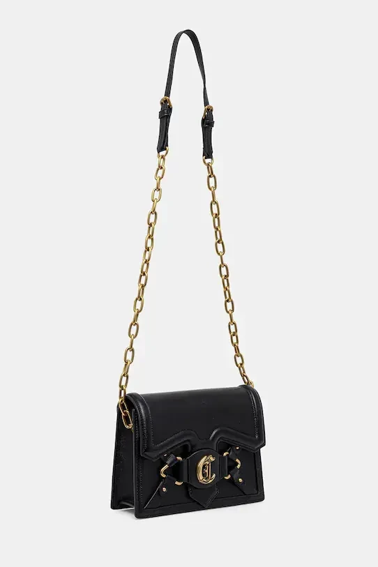Leather Crossbody Bag with Embellished Flap and Gold-Tone Logo Gallery