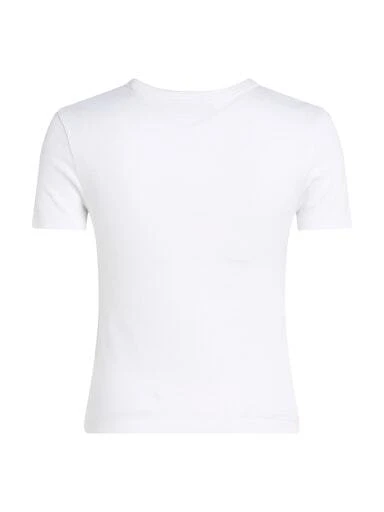 Woven Label Rib Fitted T-Shirt Gallery