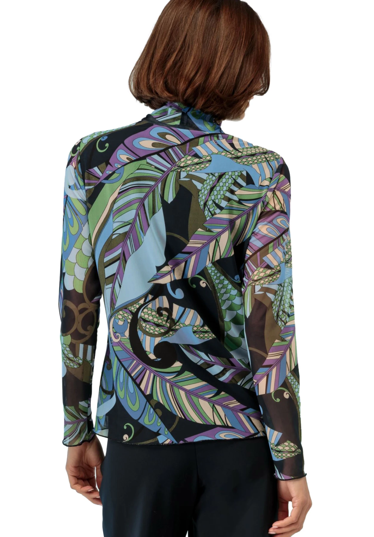 Greta Printed Long Sleeve Blouse Gallery