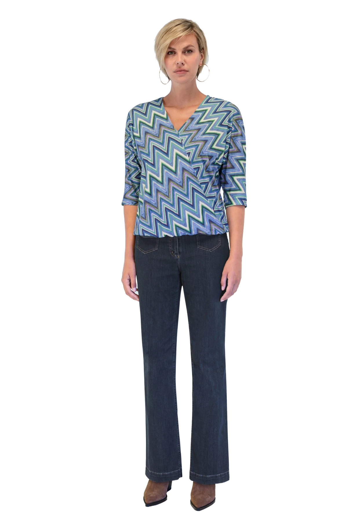 3/4 sleeves Printed Blouse Gallery