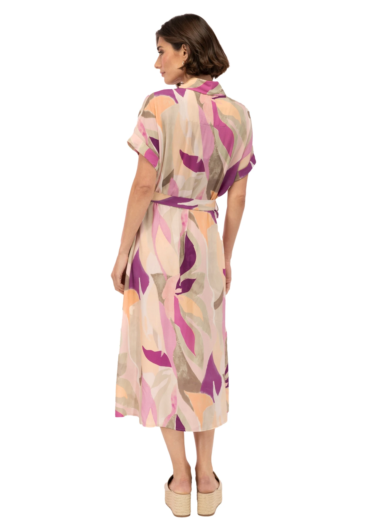 Abstract Print Shirtdress with Tie Waist






 Gallery