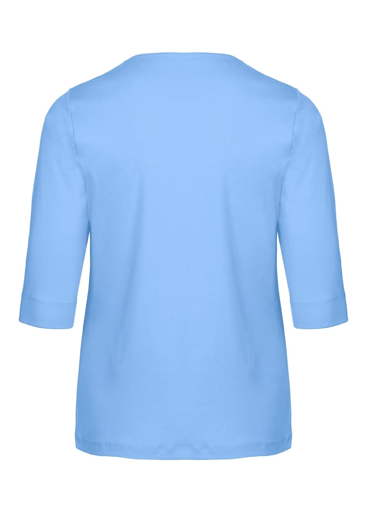 Straight cut slim fit round neck Top Gallery