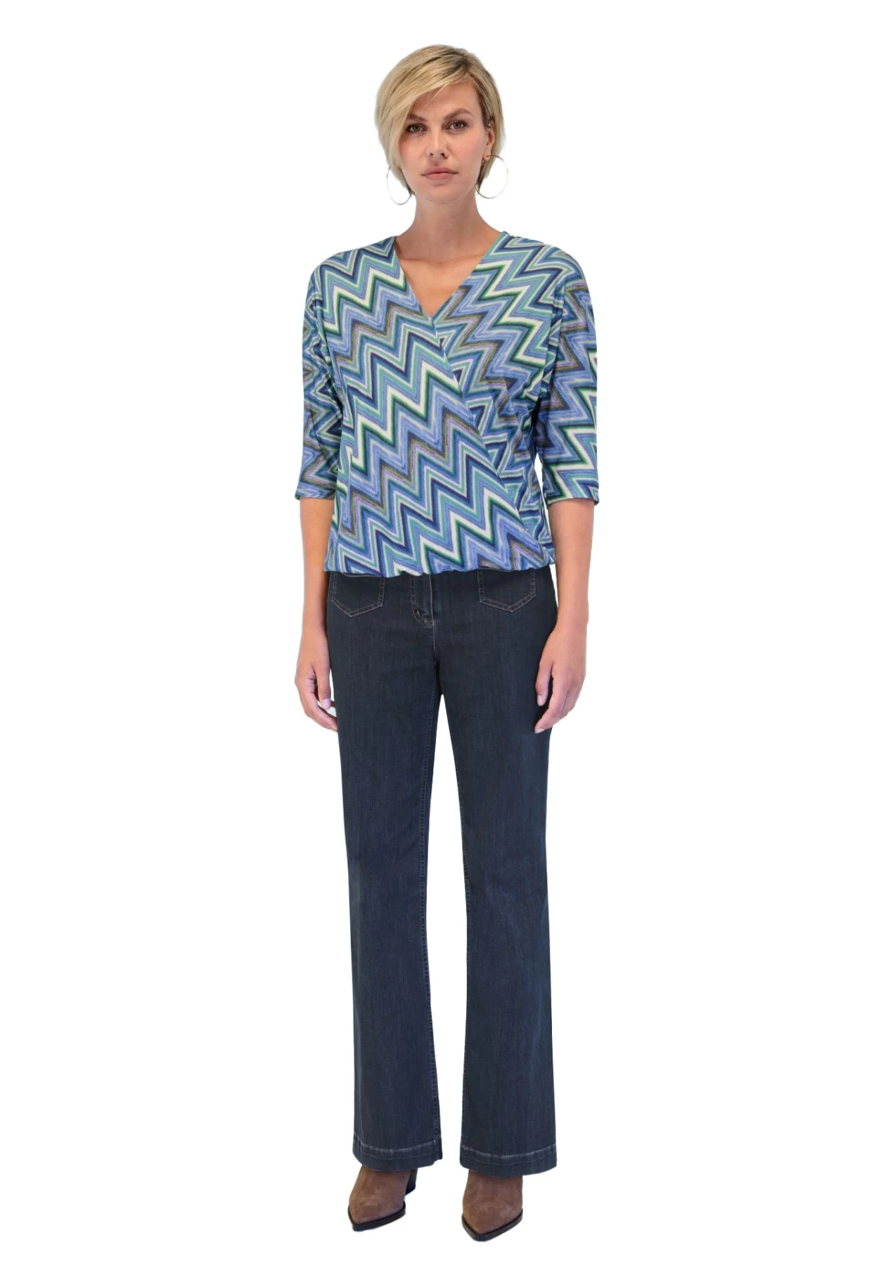 Flared Jeans with Front Flap Pockets Gallery
