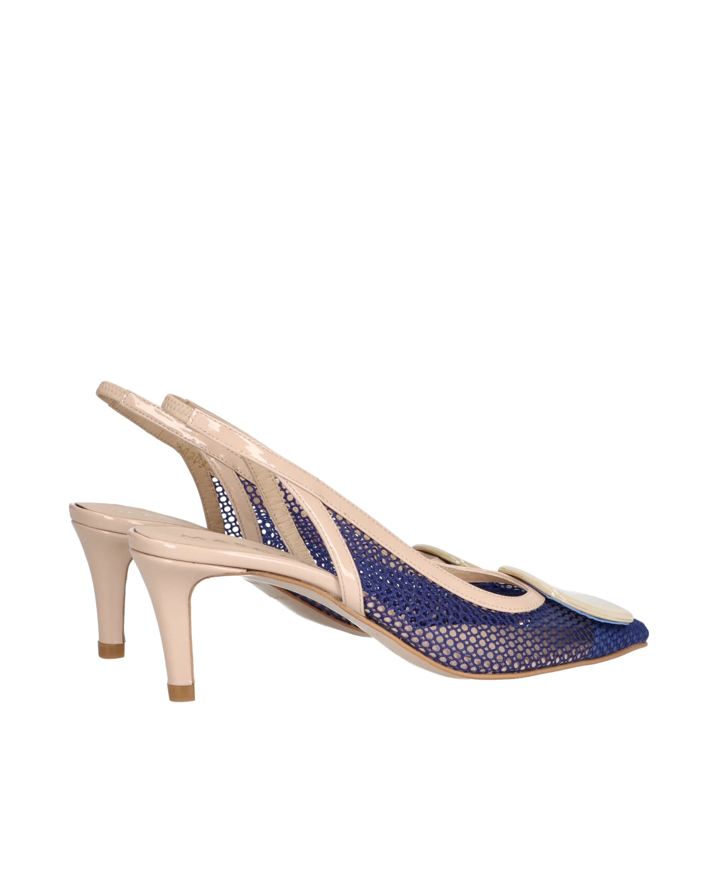 Mesh Slingback Heels with Buckle Detail Gallery